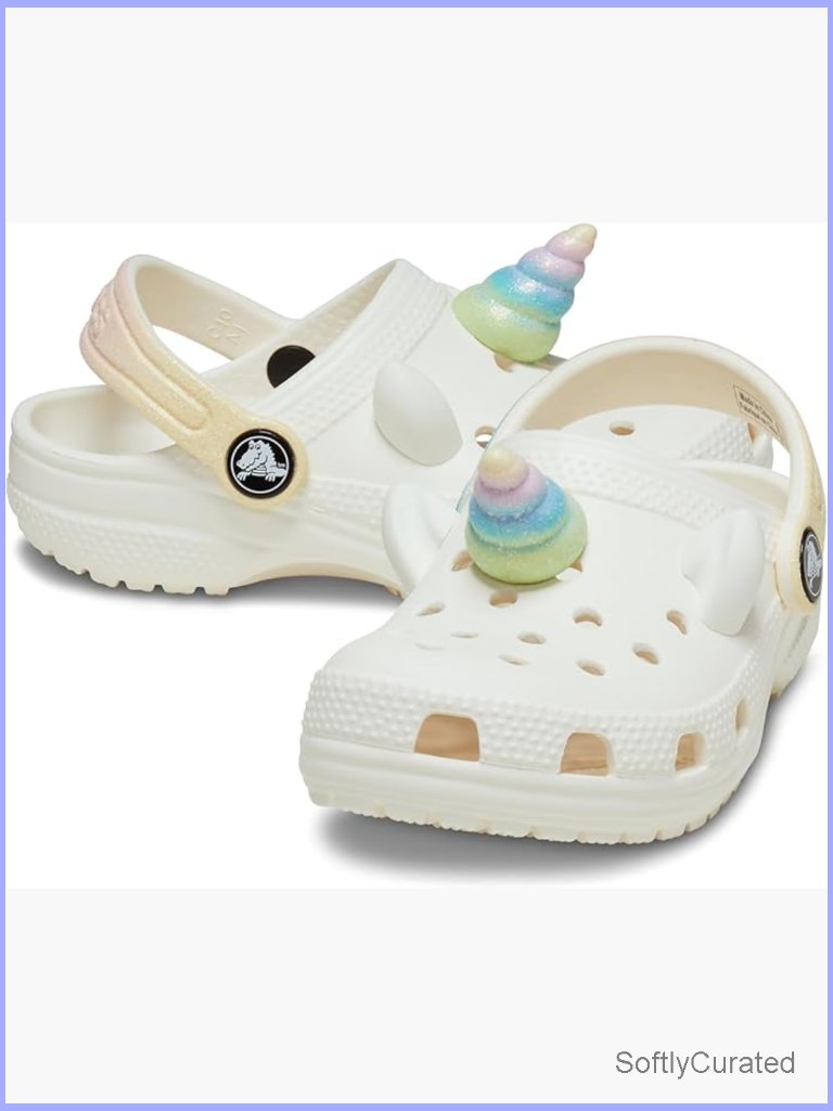 Little/Big Kid Lightweight Unicorn Clogs With Heel Straps